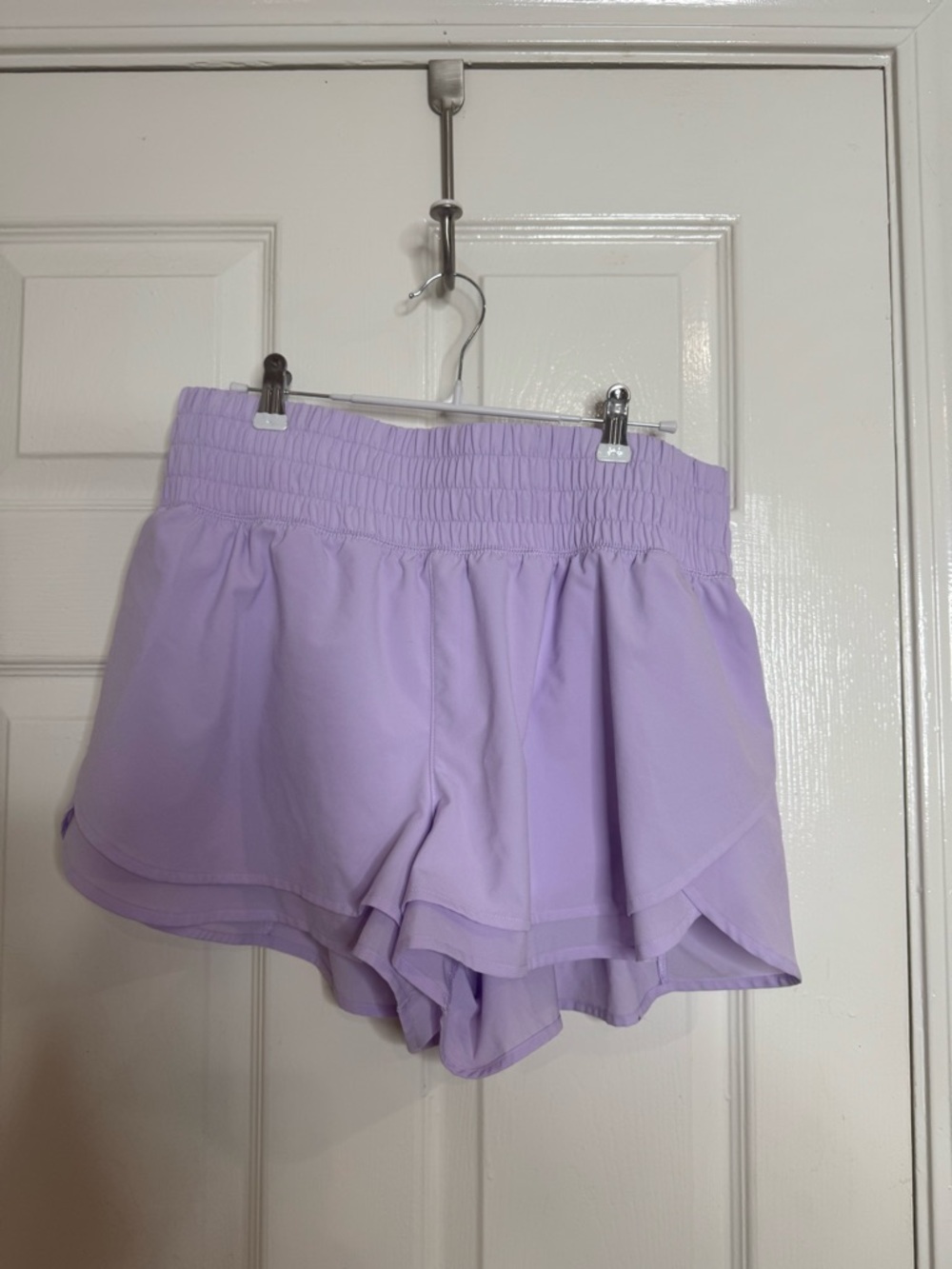 Alia Lilac Layered Running Shorts